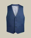 Charles Tyrwhitt Men's  Ultimate Performance Sharkskin Suit Waistcoat In Blue