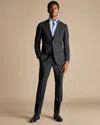 Charles Tyrwhitt Ultimate Performance Suit Wool Jacket In Grey