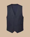 Charles Tyrwhitt Men's  Windowpane Checkered Suit Waistna Coat In Blue