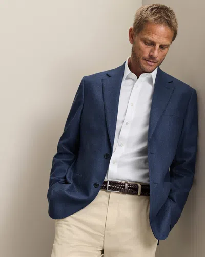 Charles Tyrwhitt Wool Silk Jacket In Blue