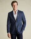 Charles Tyrwhitt Men's  Wool Twill Silk Na Jacket In Blue