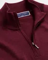 Charles Tyrwhitt Merino Zip Neck Sweater In Red