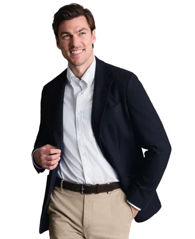 Charles Tyrwhitt Men's Jersey Slim-fit Blazer In Blue