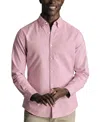 Charles Tyrwhitt Stretch Washed Oxford Shirt In Pink