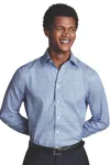 Charles Tyrwhitt Prince Of Wales Check Non-iron Twill Slim Fit Shirt Single Cuff In Blue