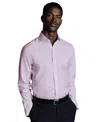 Charles Tyrwhitt Non-iron Twill Cutaway Slim Fit Shirt Single Cuff In Blue