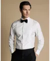 Charles Tyrwhitt Bib Front Evening Slim Fit Shirt Double Cuff In White