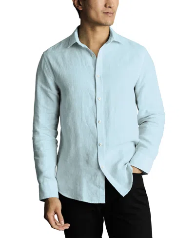 Charles Tyrwhitt Men's Slim Fit Long Sleeve Linen Button-front Shirt
