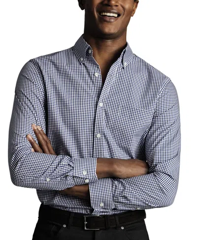 Charles Tyrwhitt Men's Slim Fit Long Sleeve Wrinkle-resistant Button-down Shirt