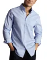 Charles Tyrwhitt Non-iron Stretch Poplin Check Shirt In Blue