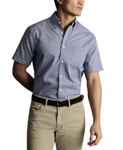 Charles Tyrwhitt Men's Slim Fit Short Sleeve Wrinkle-resistant Button-down Shirt