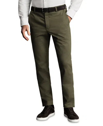 Charles Tyrwhitt Men's Ultimate Non-iron Chino Pants In Green