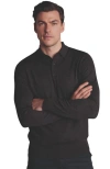 CHARLES TYRWHITT CHARLES TYRWHITT MERINO POLO LONG SLEEVE SWEATER