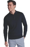 Charles Tyrwhitt Merino Polo Long Sleeve Sweater In Navy