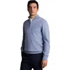 Charles Tyrwhitt Merino Zip Neck Long Sleeve Sweater In Blue