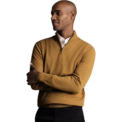 CHARLES TYRWHITT CHARLES TYRWHITT MERINO ZIP NECK LONG SLEEVE SWEATER