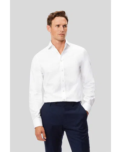 Charles Tyrwhitt Non-iron Herringbone Slim Fit Shirt In White