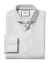 Charles Tyrwhitt Non-iron Ludgate Weave Cutaway Extra Slim Fit Shirt In Neutral