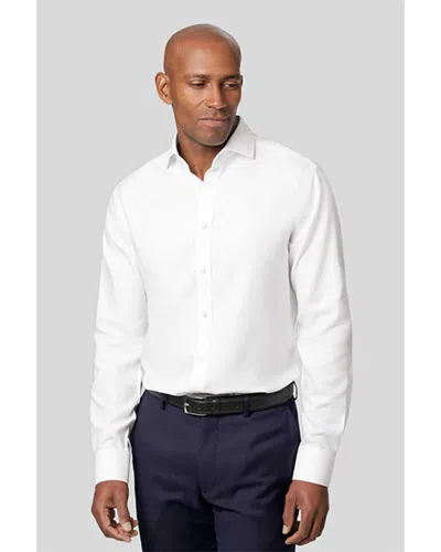 Charles Tyrwhitt Non-iron Ludgate Weave Cutaway Slim Fit Shirt In White