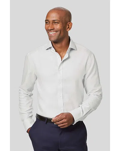 Charles Tyrwhitt Non-iron Ludgate Weave Cutaway Slim Fit Shirt In White