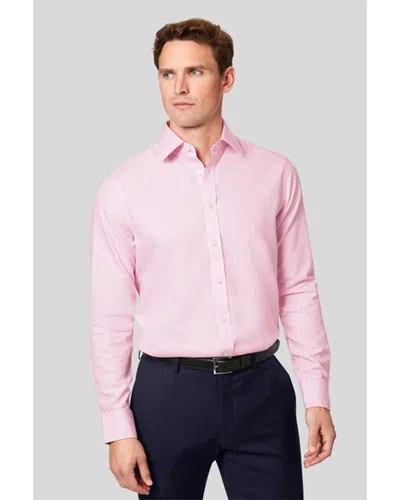 Charles Tyrwhitt Non-iron Mini Herringbone Shirt In Pink