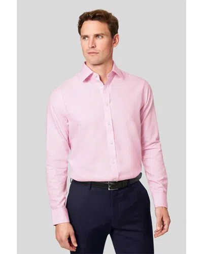 Charles Tyrwhitt Non-iron Poplin Bengal Stripe Shirt In Pink