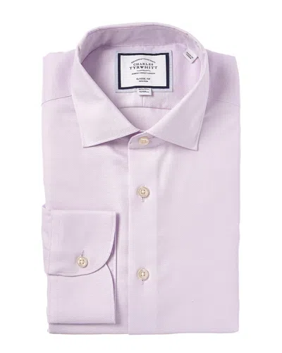 Charles Tyrwhitt Non-iron Oxford Classic Fit Shirt In Purple