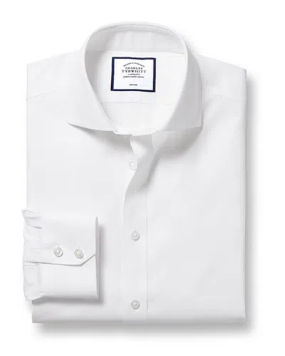 Charles Tyrwhitt Non-iron Pinpoint Oxford Extra Slim Fit Shirt In White