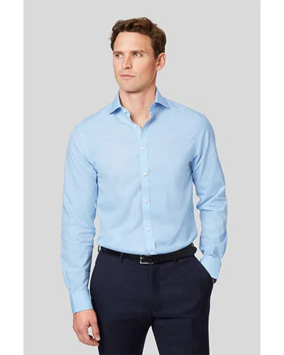 Charles Tyrwhitt Non-iron Poplin Cutaway Extra Slim Fit Shirt In Blue