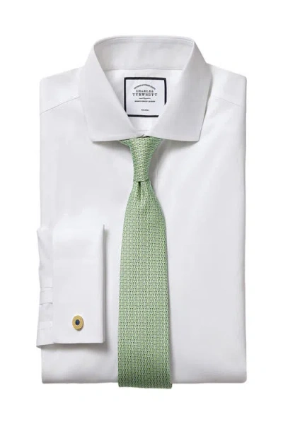 Charles Tyrwhitt Non-iron Poplin Cutaway Slim Fit Shirt Double Cuff