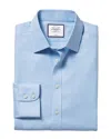 Charles Tyrwhitt Non-iron Prince Of Wales Extra Slim Fit Shirt In Sky Blue
