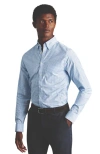 Charles Tyrwhitt Non-iron Stretch Oxford Check Shirt In Cornflower Blue