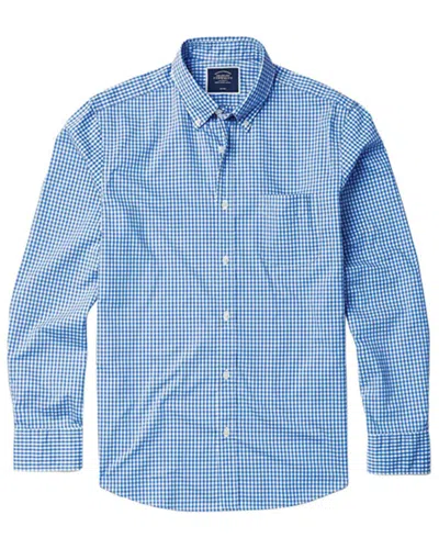 Charles Tyrwhitt Non-iron Stretch Poplin Slim Fit Shirt In Blue