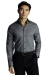 Charles Tyrwhitt Non-iron Stretch Texture Circle Shirt In Gray