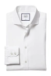 Charles Tyrwhitt Non-iron Twill Cutaway Slim Fit Shirt Double Cuff In White