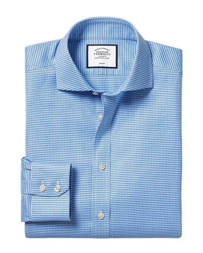 Charles Tyrwhitt Non-iron Twill Shirt In Blue