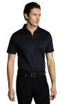 Charles Tyrwhitt Plain Short Sleeve Zip Jersey Polo In Navy