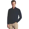 Charles Tyrwhitt Pure Merino Button Neck Sweater In Navy