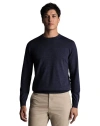 Charles Tyrwhitt Pure Merino Crew Neck Sweater In Blue