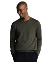 Charles Tyrwhitt Pure Merino Crew Neck Sweater In Gold