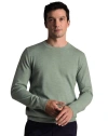 Charles Tyrwhitt Pure Merino Crew Neck Sweater In Green