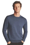Charles Tyrwhitt Pure Merino Crew Neck Sweater In Indigo Blue