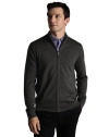 Charles Tyrwhitt Pure Merino Full Zip Through Cardigan In Gray