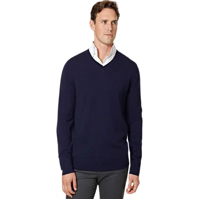 Charles Tyrwhitt Pure Merino V Neck Sweater In Navy