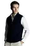 CHARLES TYRWHITT PURE MERINO ZIP GILET