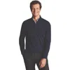 Charles Tyrwhitt Pure Merino Zip Neck Sweater In Blue