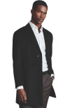 Charles Tyrwhitt Wool Overwool Coat In Black