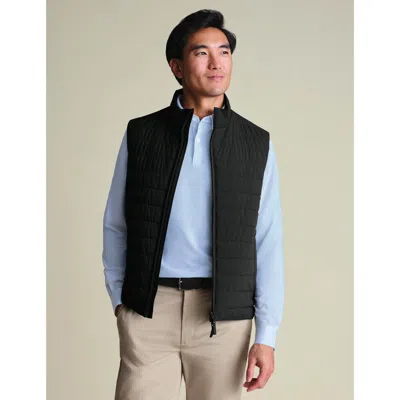 Charles Tyrwhitt Quilted Gilet In Black