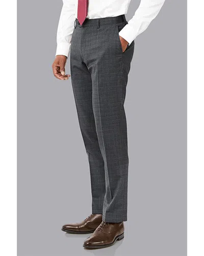 Charles Tyrwhitt Semi Plain Slim Fit Trouser In Gray