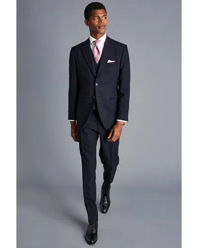 Charles Tyrwhitt Slim Fit British Luxury Wool Suit Jacket In Black